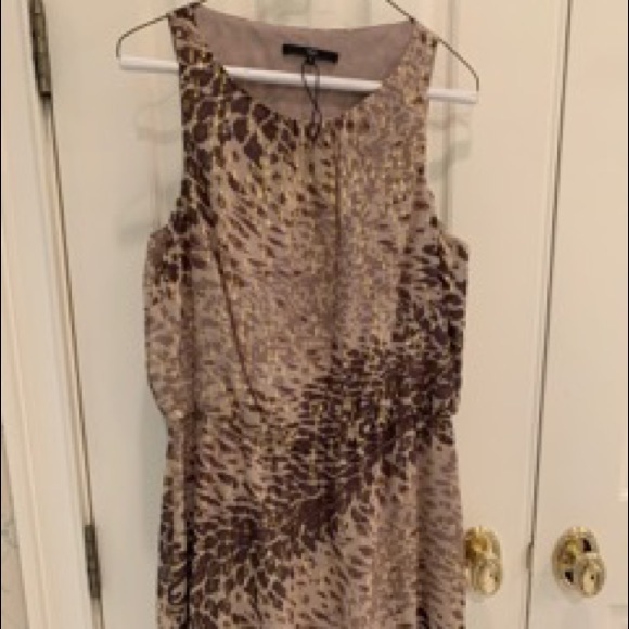 Tibi animal print dress with gold flecks - Picture 1 of 4